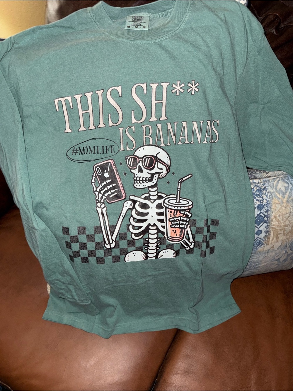 Comfort Colors Teal "This Sh** Is Bananas" Long Sleeve Graphic Tee
